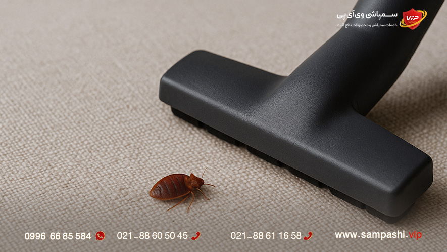 از بین بردن ساس با جاروبرقی