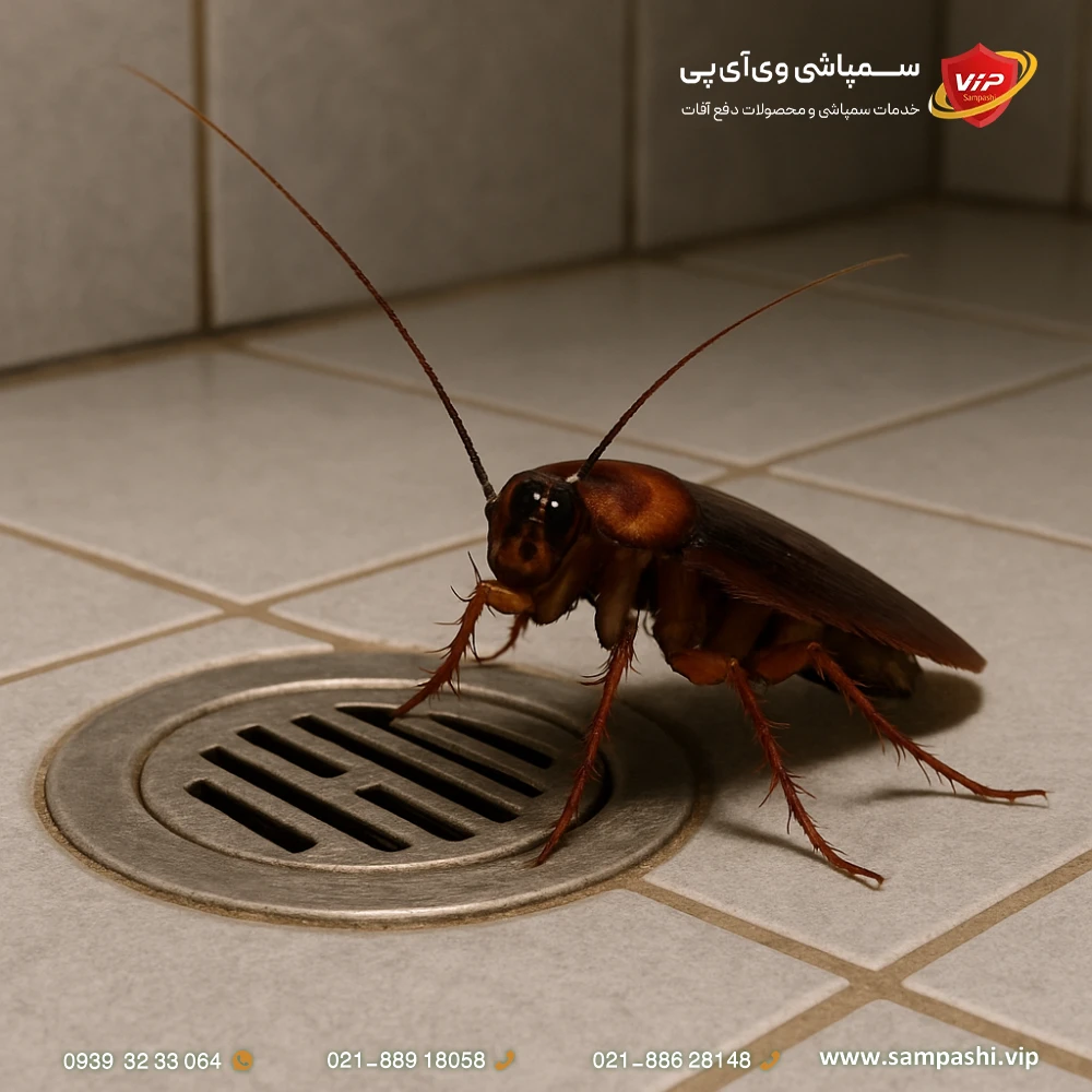 از بین بردن سوسک فاضلاب