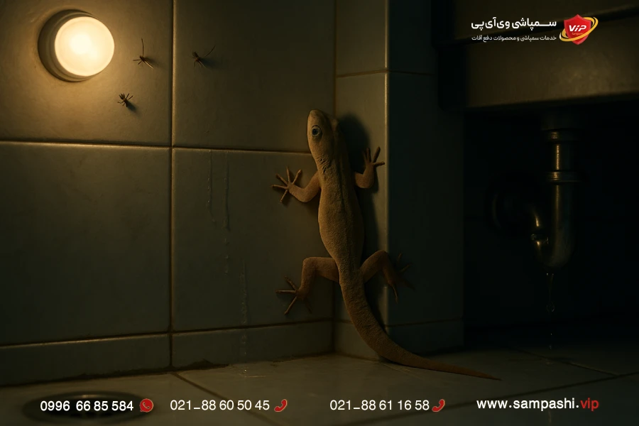 کشتن مارمولک در خانه